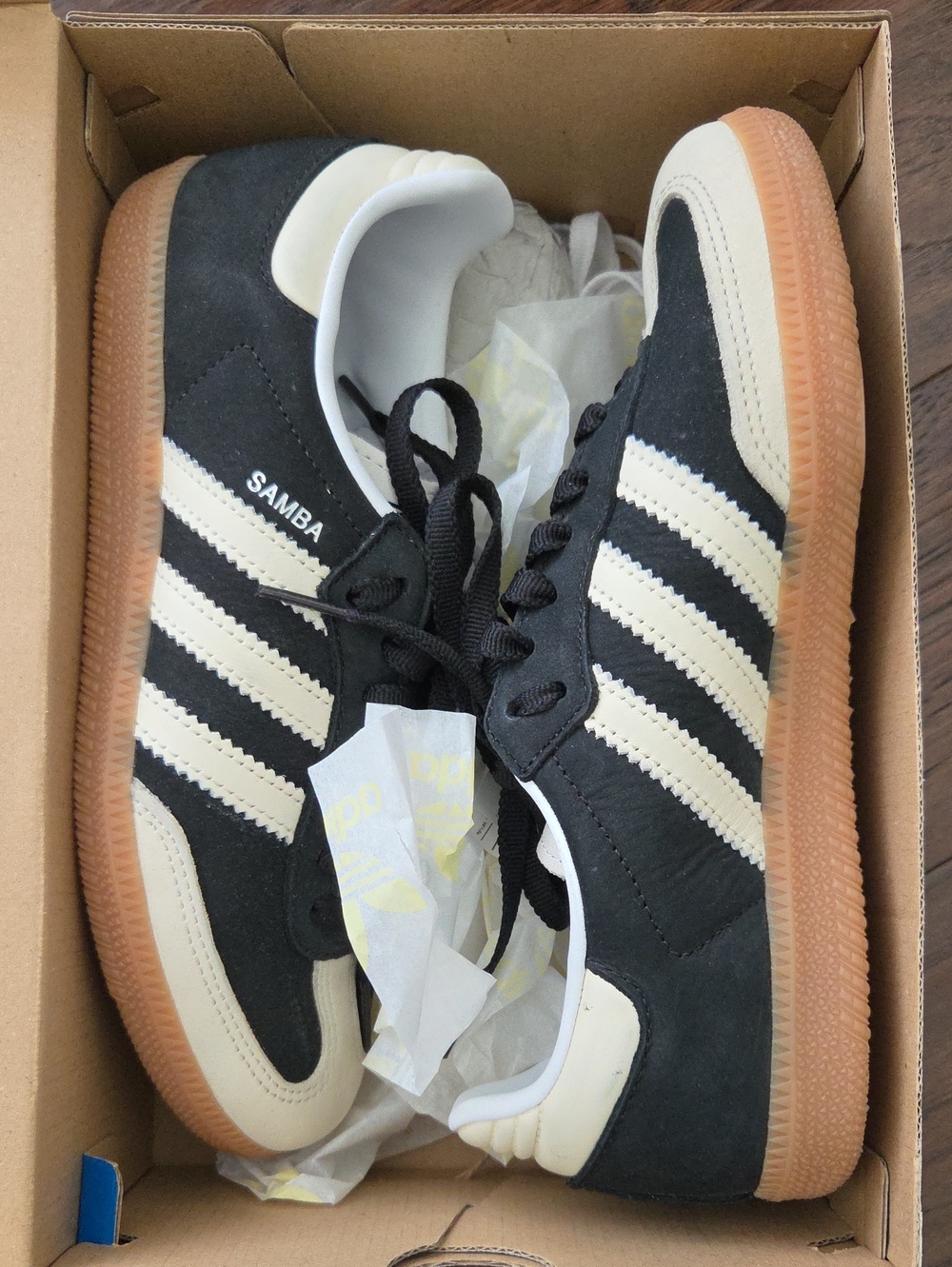 ADIDAS SAMBA ORIGINALS OG W CREAM BLACK 6.5 WITH BOX SNEAKERS SHOES - Picture 5 of 13